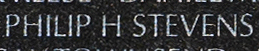 Engravd name on The Wall of Sergeant First Class Philip H. Stevens, U.S. Army